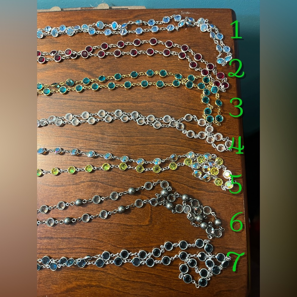 Touchstone Crystal Chanelle Necklaces, all in near perfect condition!